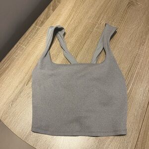 Alo ribbed grey tank top